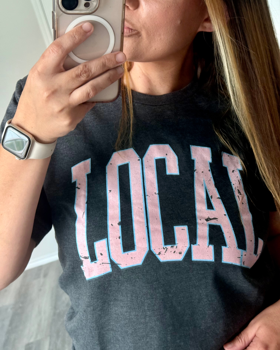 Local Graphic Tee in Grey