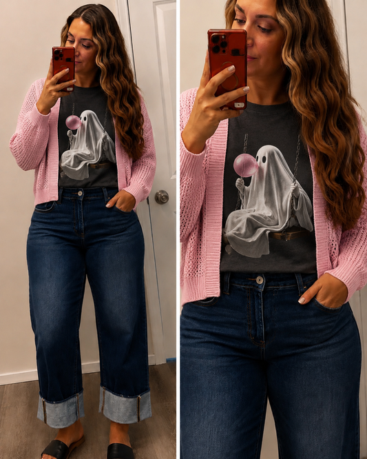 Sweet Pea Open Front Long Sleeve Cardigan